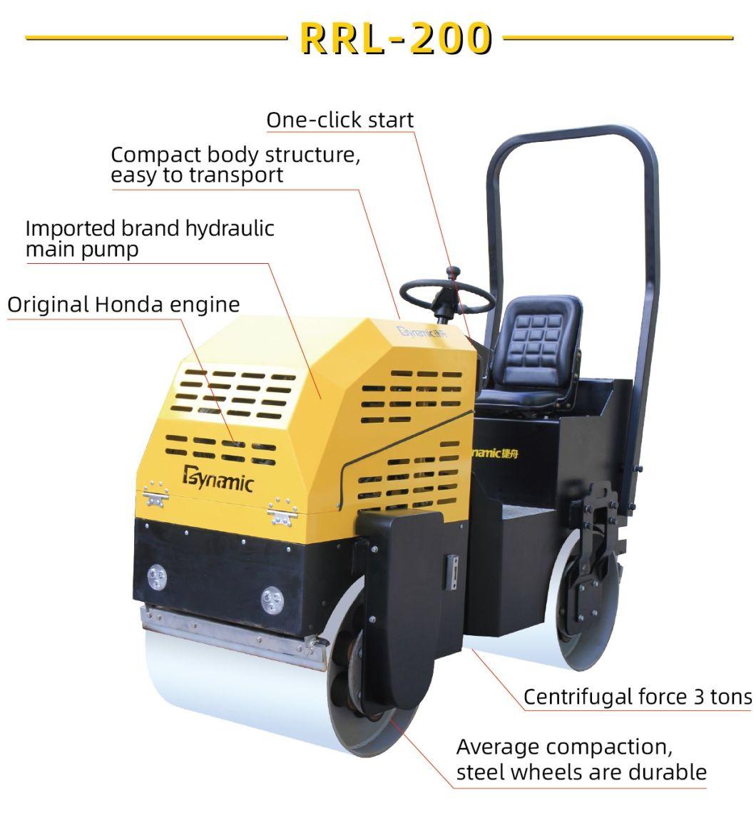Construction Machine (RRL-200) Ride-on Road Roller