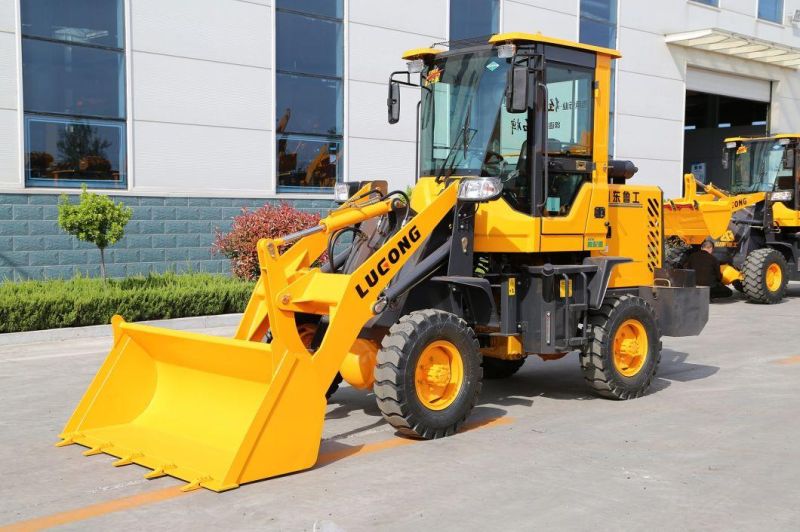 Lugong Small Wheel Mini Excavator Loader 1.5 Ton Loader for Sale with CE