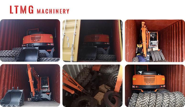Ltmg Construction Machines 8 Ton 9 Ton Wheel Excavator Price