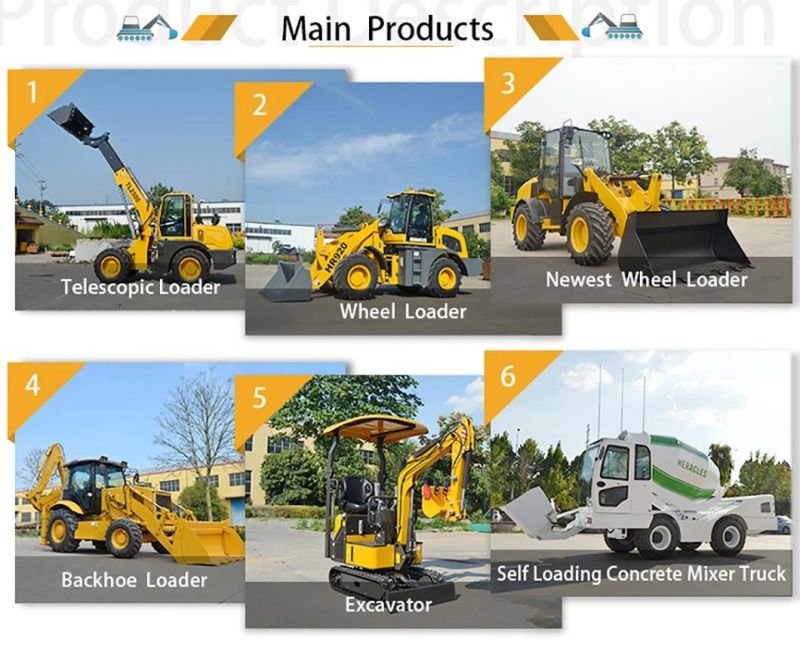 Manufacturer 4X4 Compact New Small Wheel Backhoe Loader for Sale Dubai
