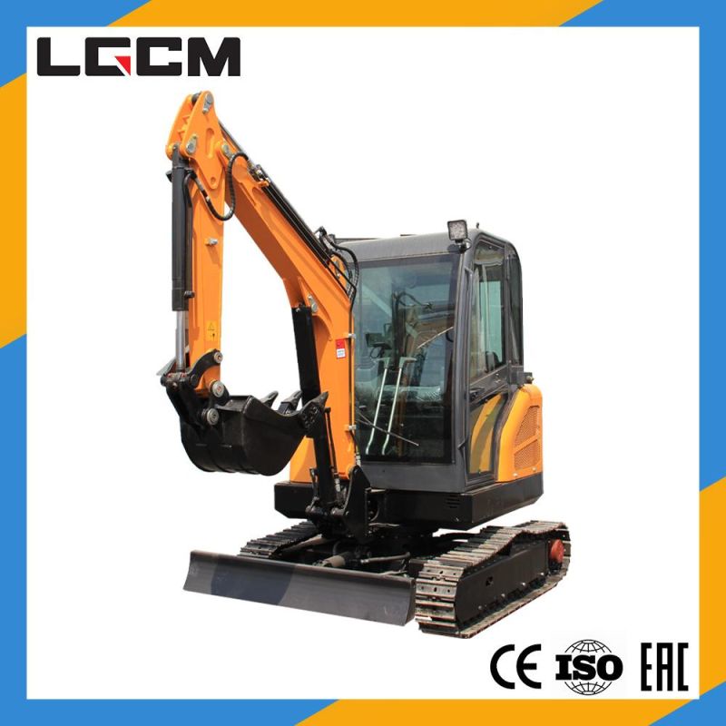Lgcm 3.5ton Mini Excavator with Quick Hitch Digging Bucket and Canopy