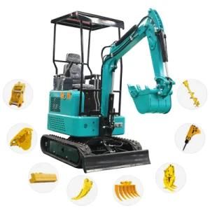 Best Quality Engine 1.5ton 0.1cbm Bucket Mini Excavator Small Digger Made in China