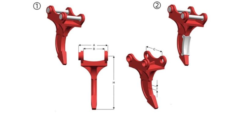 4-100 Tons High Quality Casting Excavator Ripper