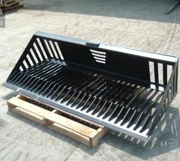 Skid Loader Rock Bucket Attachment