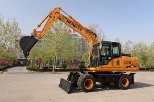 Hengte Hydraulic Wheel Excavator Ht135W From China