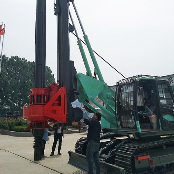 Hf320 Hydraulic Rotary Borehole Drilling Rig for 20m Depth