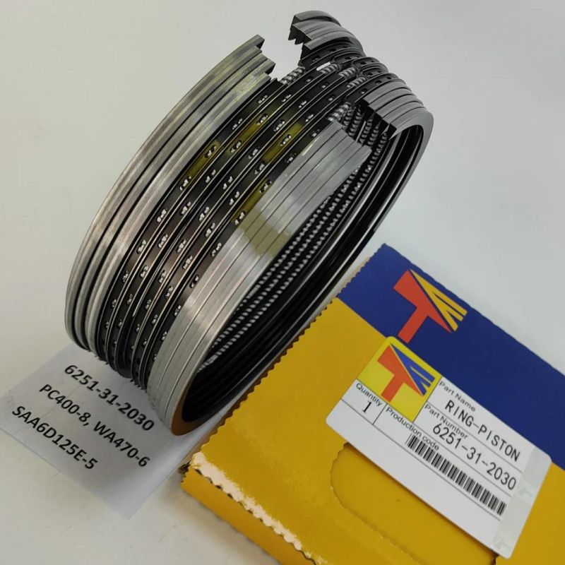 High Quality Diesel Engine Mechanical Parts Piston Ring 6251-31-2030 for Excavator Parts PC400-8 Wheel Loaders Parts Wa470-6 Engine Parst SAA6d125e-5