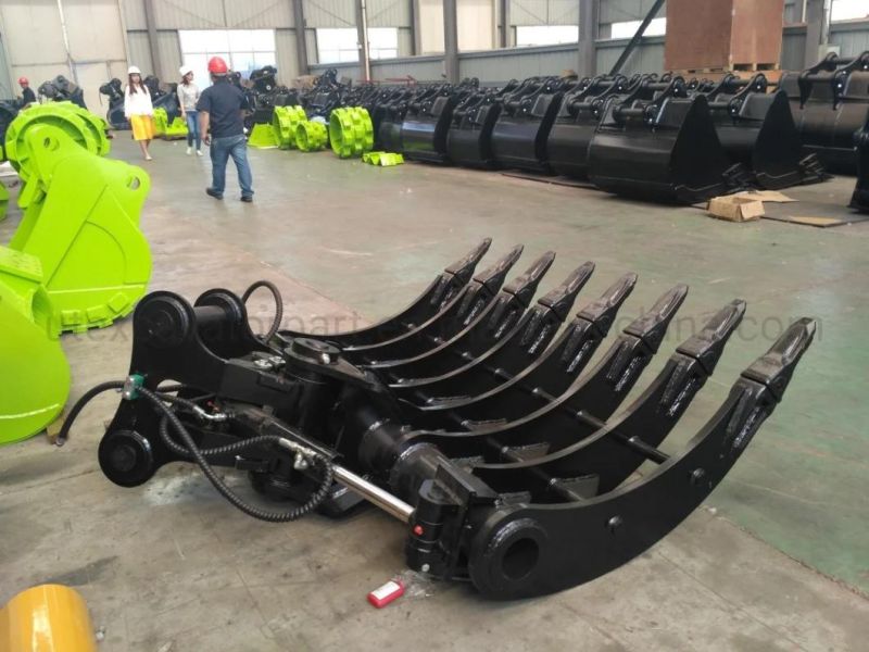 China Manufacture Best Selling Products Excavator Tilting Root Rake