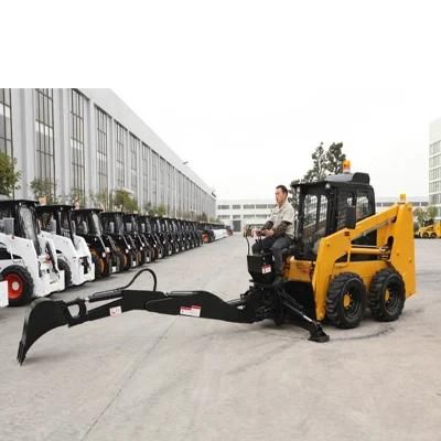 Engineering Construction Machinery Skid Steer Loader with Front Excavator