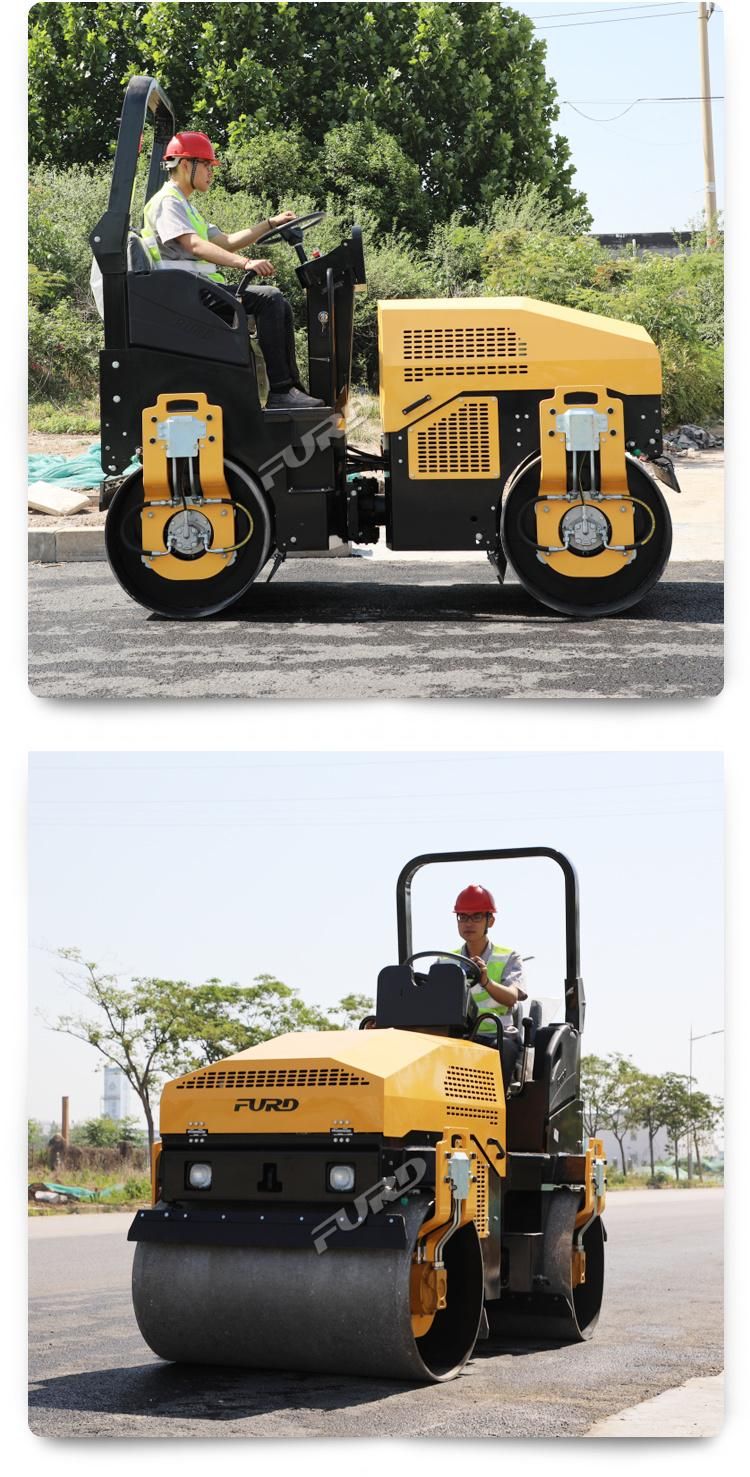 3 Ton Vibratory Road Roller Compactor Mini Asphalt Roller for Sale Fyl-1200