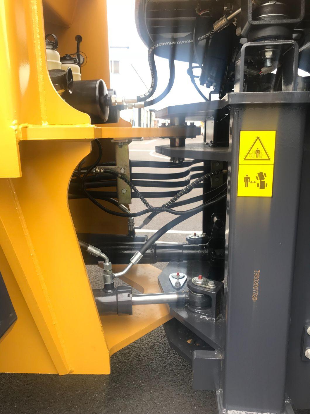 Easy and Comfortable Operating Huafeng Engine Air Brake Loaders LG930 with Special Made Grapple