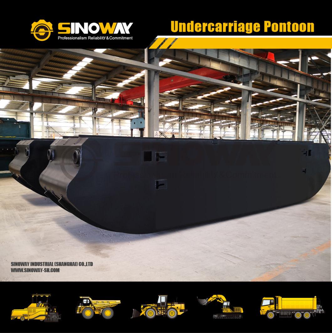 Pontoons Undercarriage for Cat Excavator Sinoway Amphibious Excavator Pontoons for Komatsu