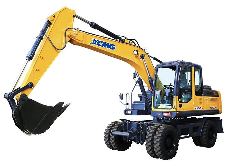 XCMG Official Xe150W Semi-Autonomous Wheeled Excavator Price for Sale
