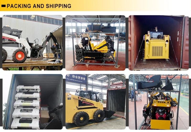 High Efficiency Powerful Mini Skid Steer Loader with Auger Factory