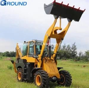China Small hot sale 2.5ton front backhoe loader with shovel bucket