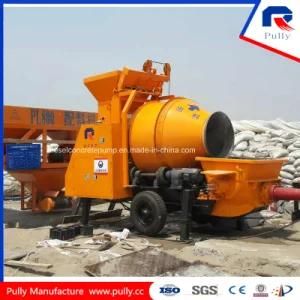 Kawasaki Main Oil Pump Portable Mini Trailer Concrete Pump with Drum Mixer