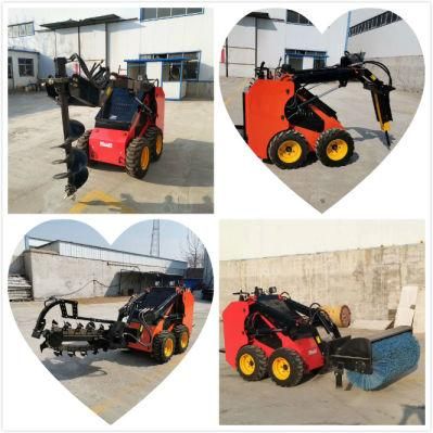 Multifunctional Telescopic Mini Tractor Front End Wheel Loader Track Loader with Skid Steer Attachment