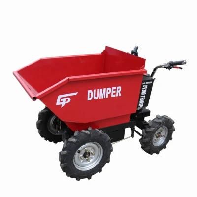 Free Shipping China Battery Garden Construction ATV Electric Four-Wheel Mini Truck Hand Dumper 300kg for Sale