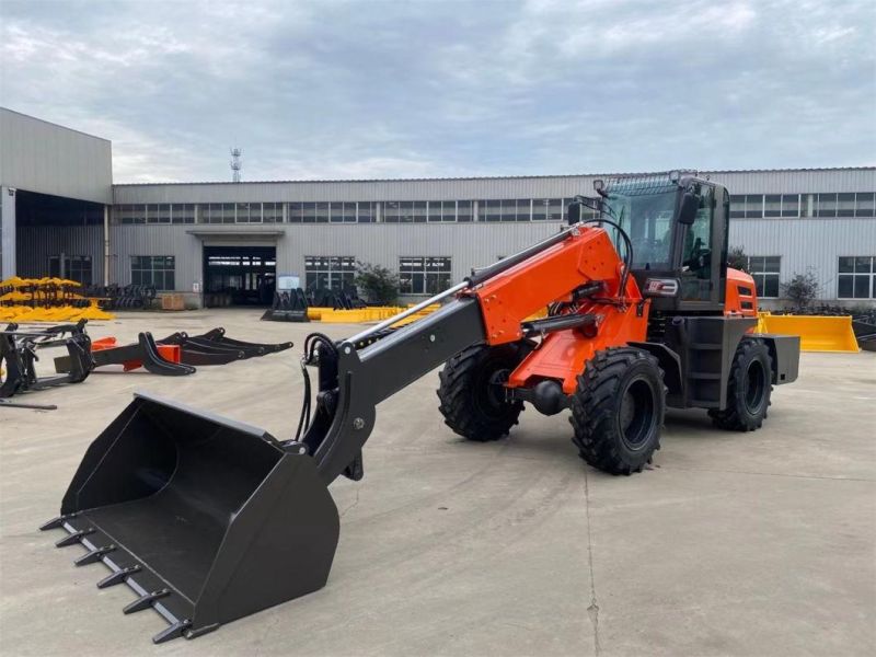 Wk-2500 Telescopic Boom Wheel Loader 1 Ton 2 Ton Forklift Skid Steer Loader Backhoe Factory Wholesale Construction/Garden/Farm