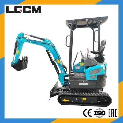 Lgcm China Hot Sale Compact Digger Mini Excavator with Rubber Tracked