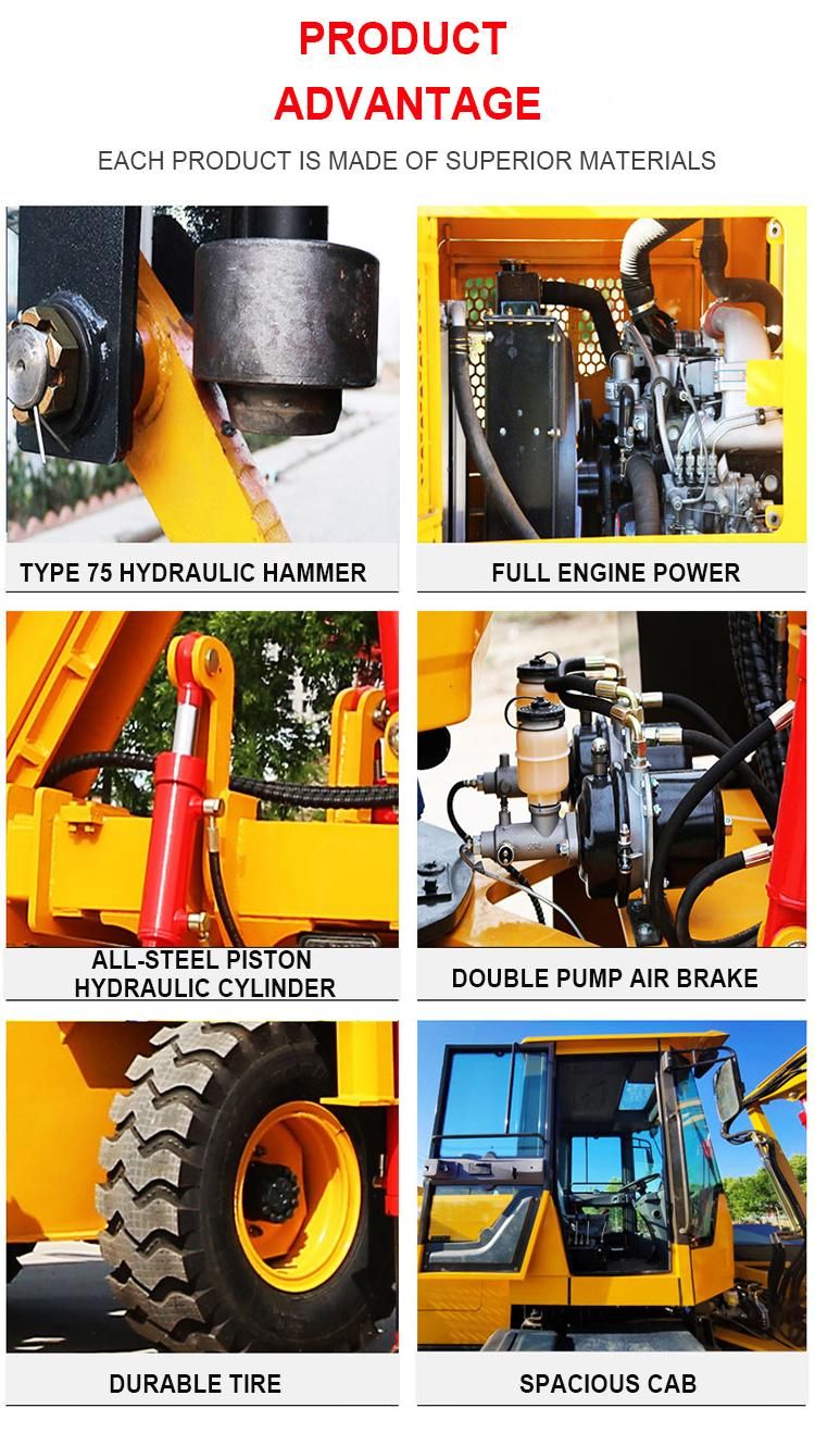 Factory Direct Wheel Diesel Pile Driver for Foundation Construction Engineering/Building Pile Excavating