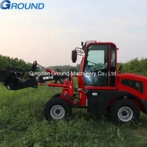 High Performance 1.2ton wheel loader with 39kw engine for farmland or garden