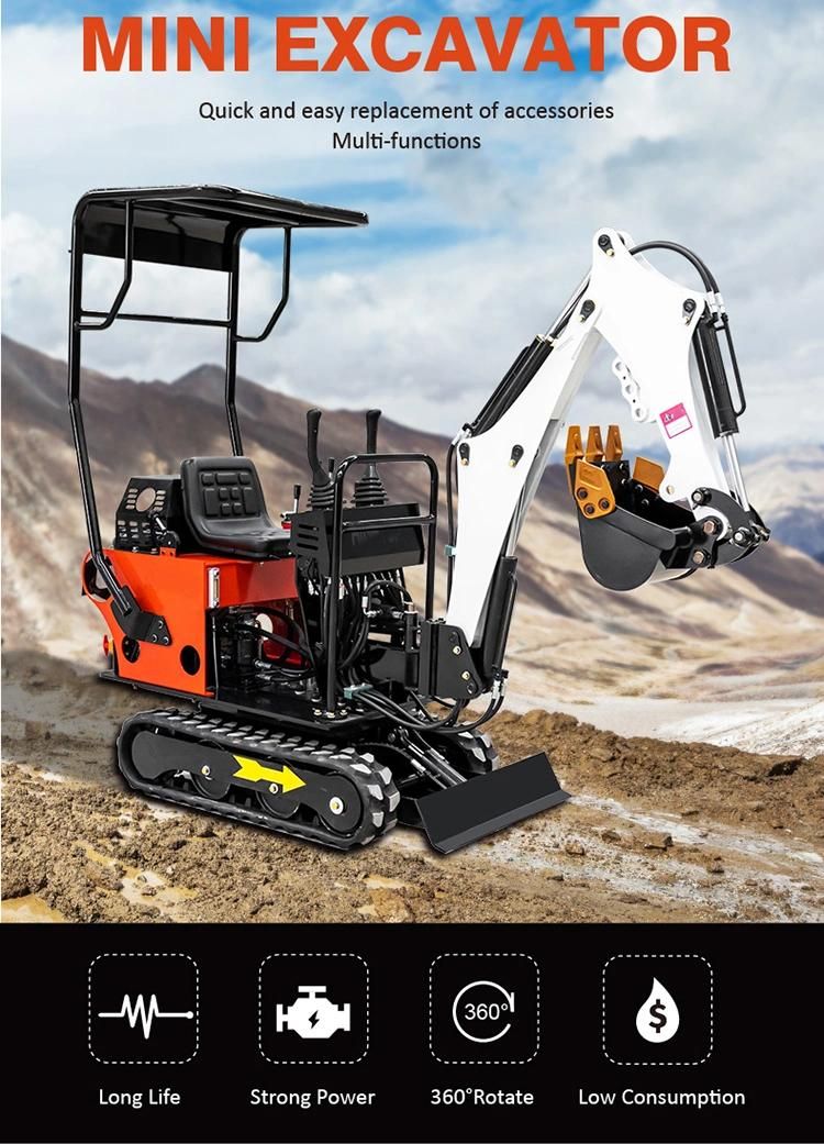 Small Electric Wheel Track Bucket Digger Excavator Machine