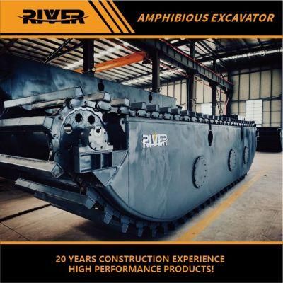 45 Ton Heavy Duty Amphibious Excavator Flexible in Wetland Swamp River