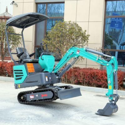 Good Maneuverability Mini Excavator Rubber Tracks Adaptable 1 Ton Mini Excavator