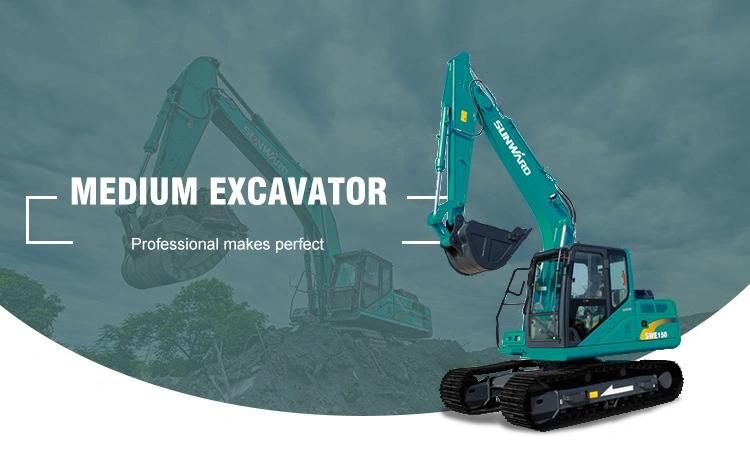 Sunward Swe150e Mini Excavator Garden Crawler Excavators at Cheap Price