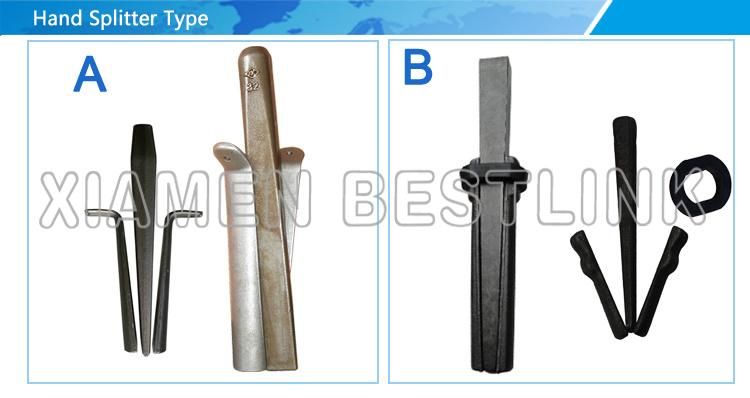 Quarrying Granite Splitting Stone Wedge and Feathers by Hand Hammer