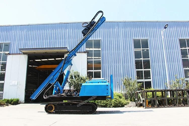 Rubber Track Crawler Solar Pile Driver Hydraulic Piling Machine