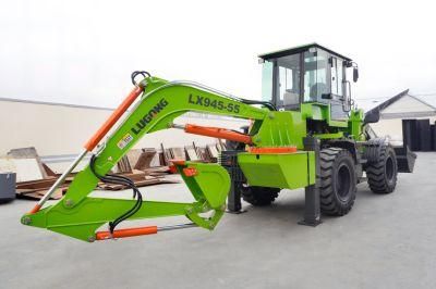 Cheap Lugong Lx945-55 Small Mini Tractor Front End Loader Backhoe in Hot