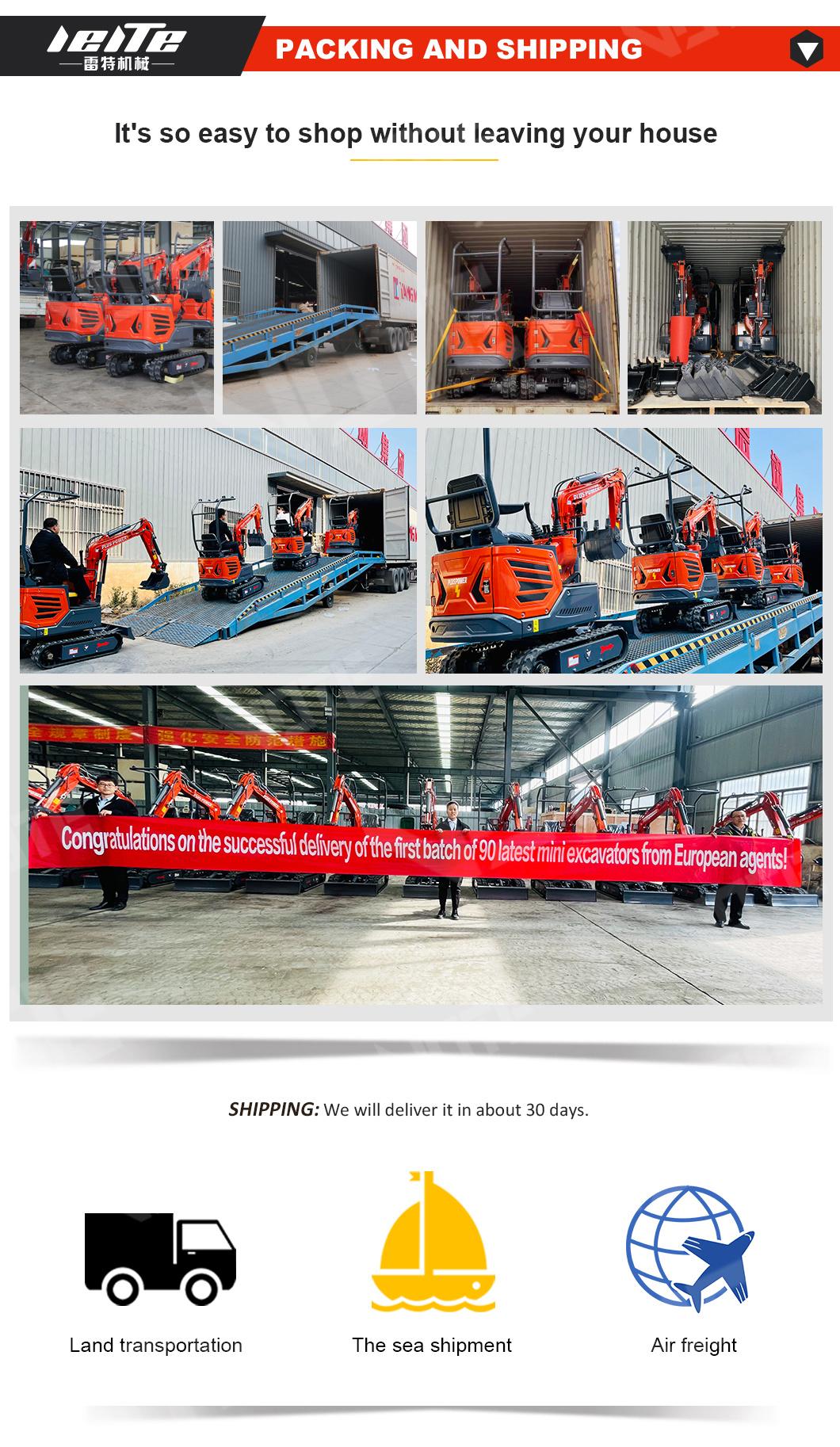 CE Approved Mini Micro Small Crawler Hydraulic Campact Excavators with Minibagger Multifunctional Attachments Digging Machine Compact Excavator