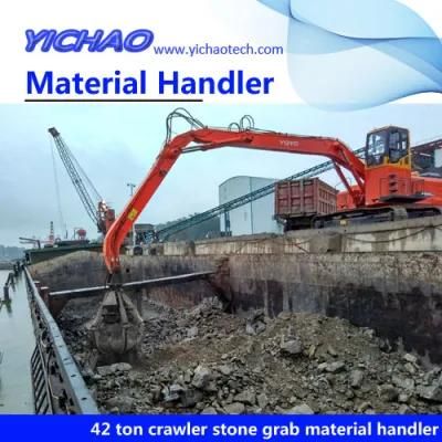43ton Crawler Grabbing Crane China Material Handler with Clamshell for 48ton Crawler Grabbing Crane