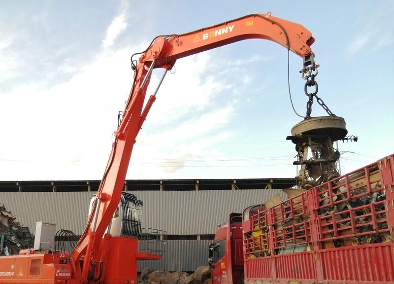 Bonny New Bhw35-8 35 Ton Hydraulic Wheel Material Handler Loader with Multi-Tine Grab/ Hydraulic Shears/ Lifting Magnets