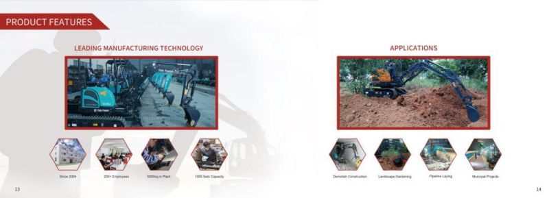 Mini Excavator of High Reliability Digging Equipment Mini Digger