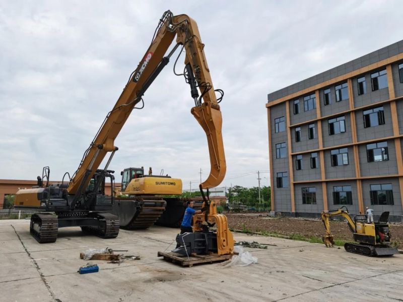 Pile Driving Used in Construction of Retaining Walls Piling Driver Rig Excavator Attachment"