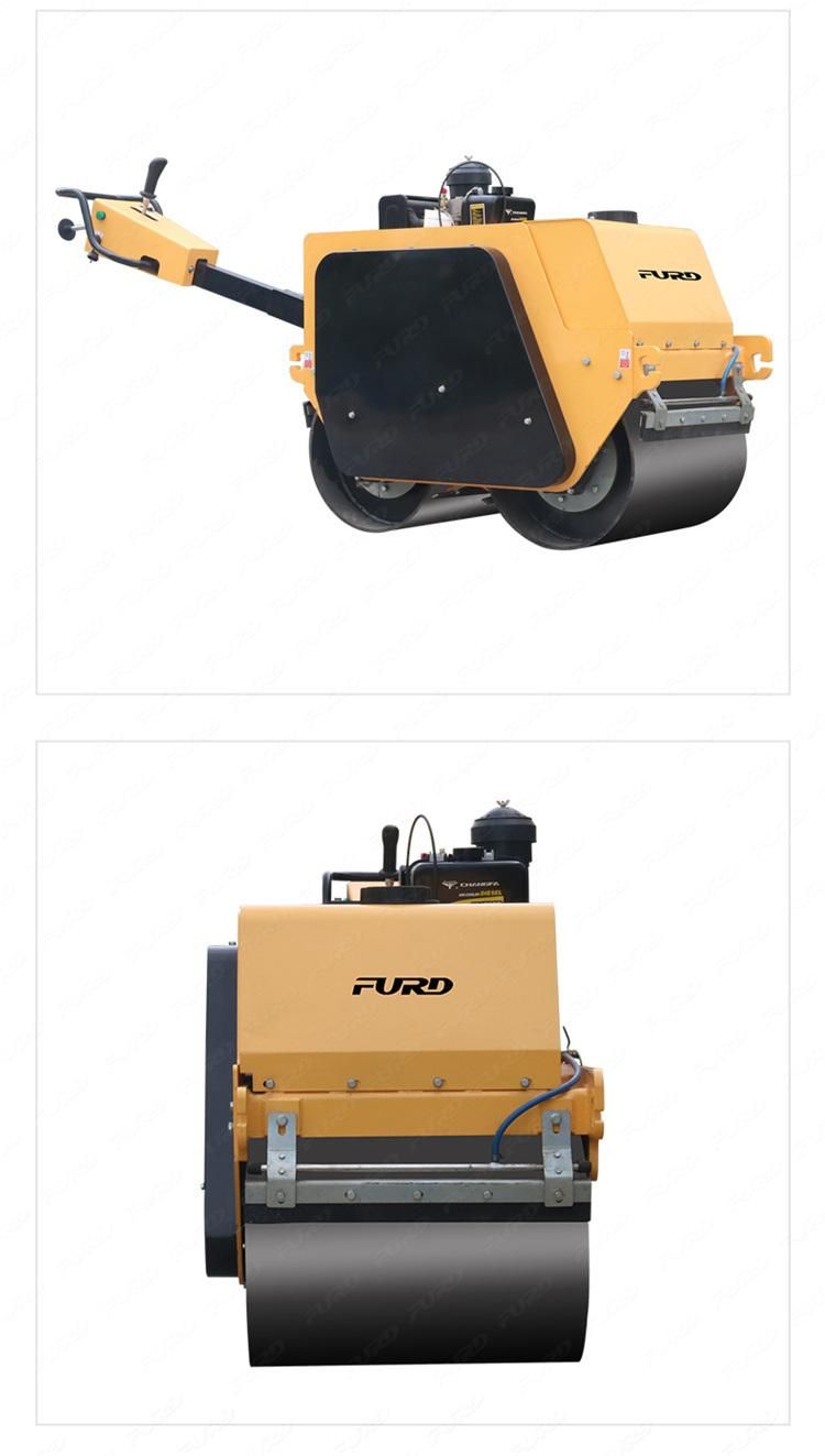 Double Drive Mini Road Roller Walking Behind Vibratory Roller