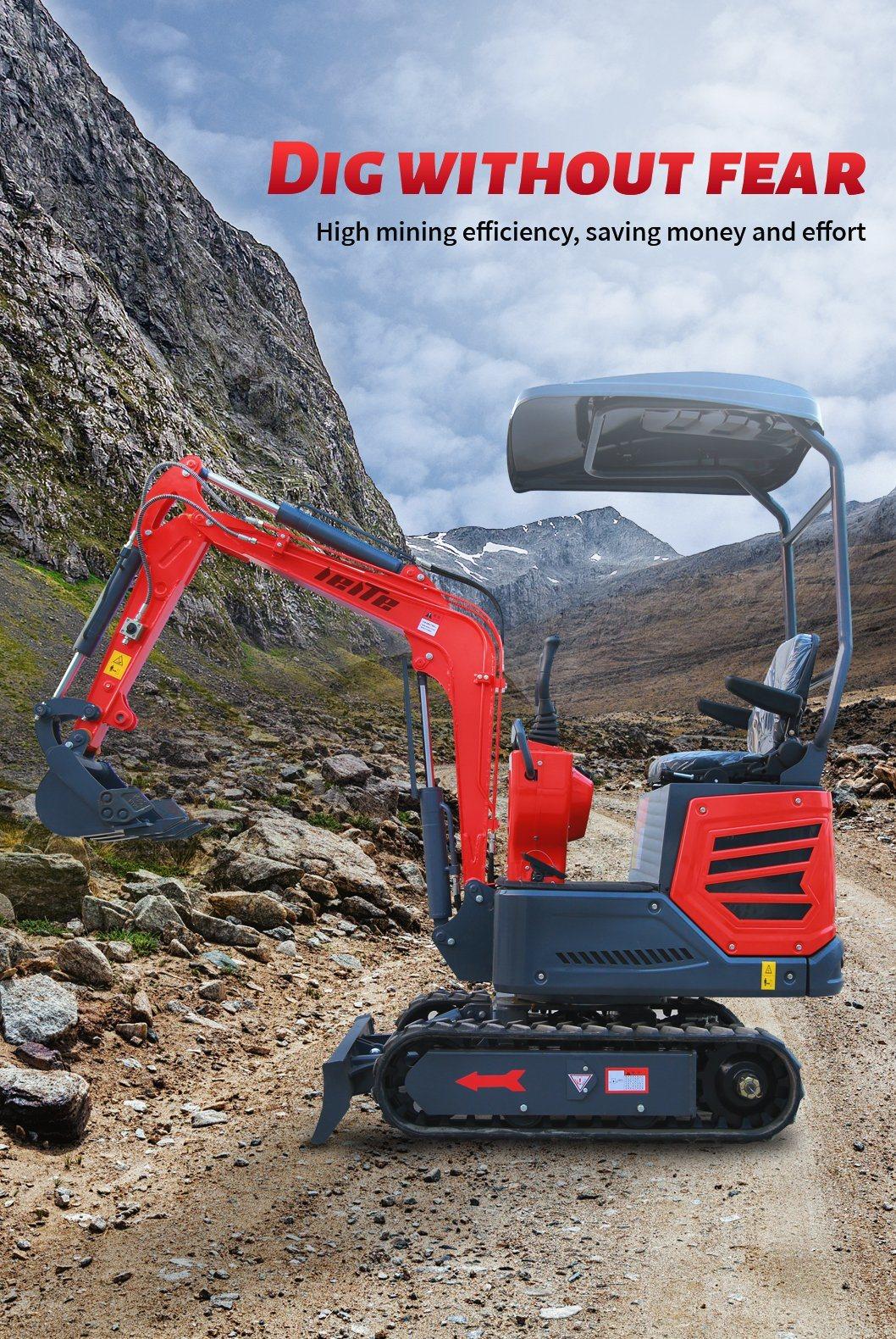 CE Approved Mini Micro Small Crawler Hydraulic Campact Excavators with Minibagger Multifunctional Attachments Digging Machine Compact Excavator