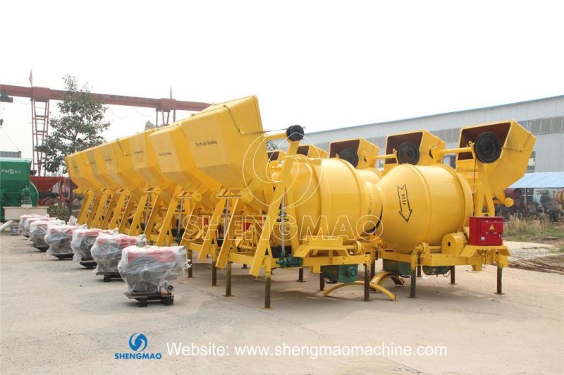 Mobile Loder Drum Type Concrete Mixer Machines with Loading Hopper with Factory Direct Sale