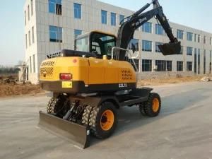 7 Ton New Cheap Hydraulic Bucket Mini Wheel Excavator for Sale in Perak
