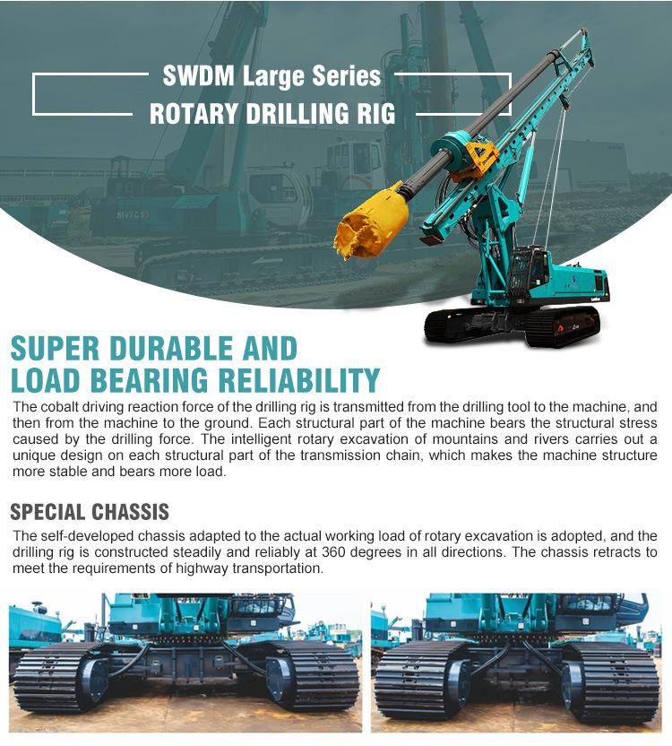 Sunward Swdm160-600W Rotary Drilling Rig Construction Machine with Factory Price