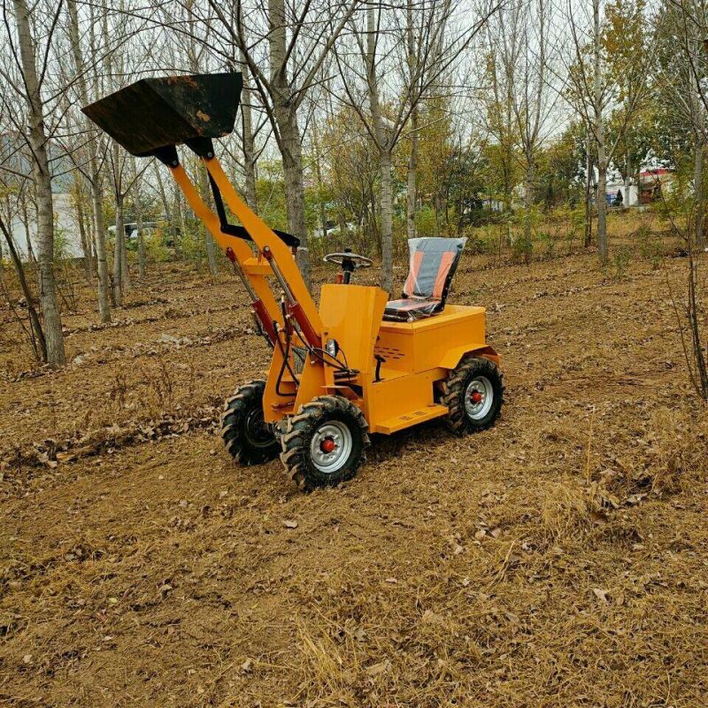 Mini Electric Loader 0.5ton Battery Operated 4 Wheel Drive Electric Mini Loader Device