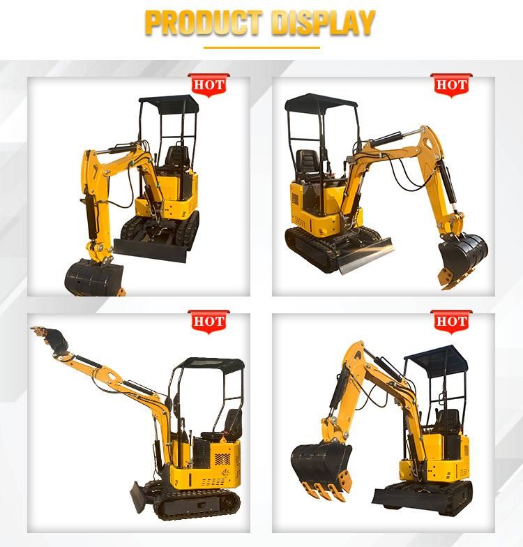 China 0.8ton 1ton 2ton 2.2ton 2.5tonmini Excavator Crawler Mini Digger, Used in Small Projects, Garden Agriculture