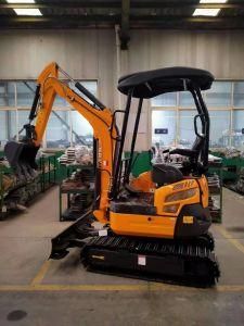 China Mini Rubber Track Dig Machine 1.6ton Crawler Excavator with Optional Attachement