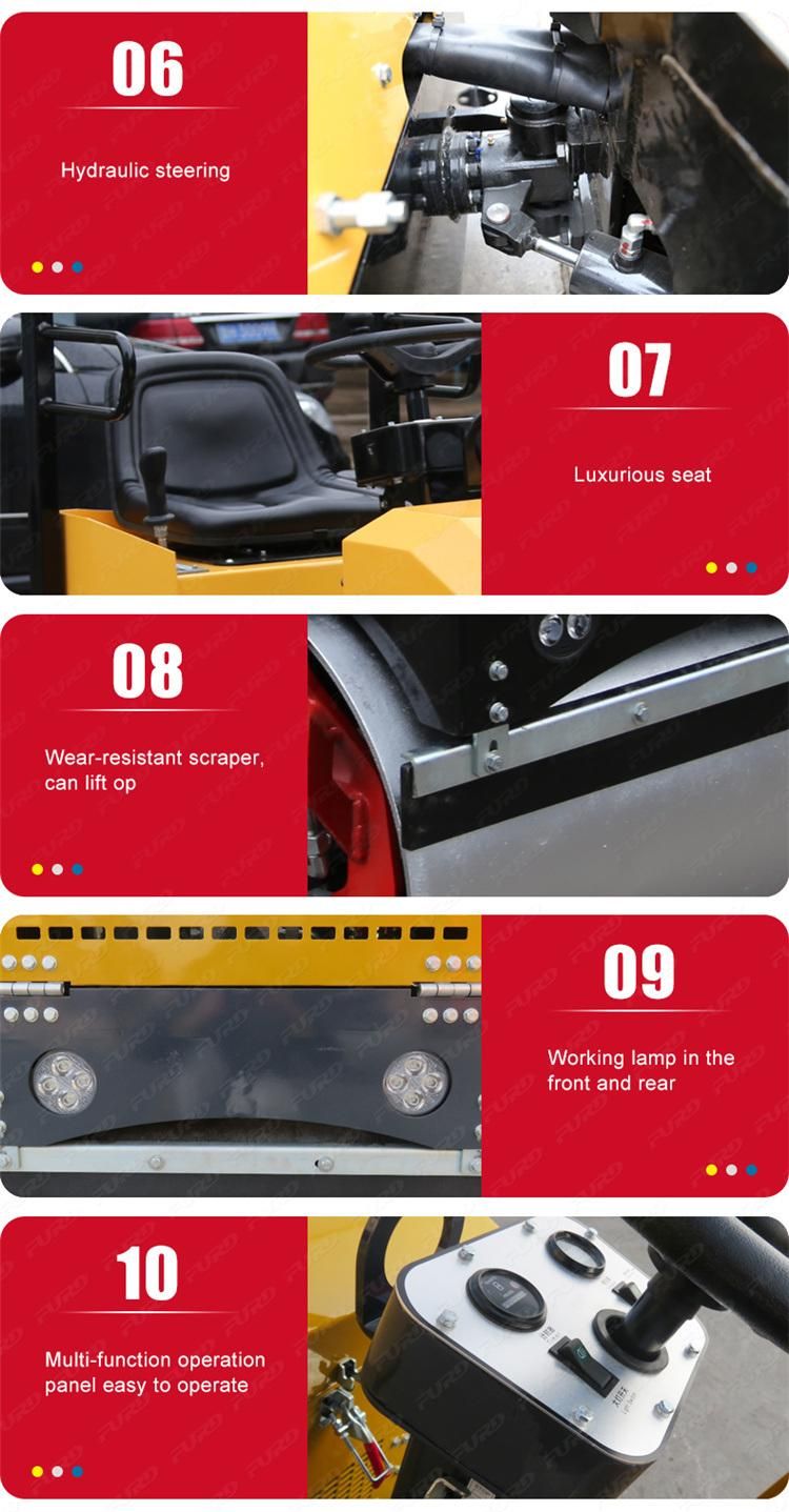 CE 1000kg Tandem Small Vibratory Roller Compactor for Sale