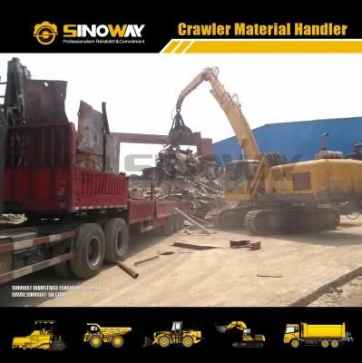 Diesel Powered Crawler Material Handler Excavator for Scrap Metal Handling