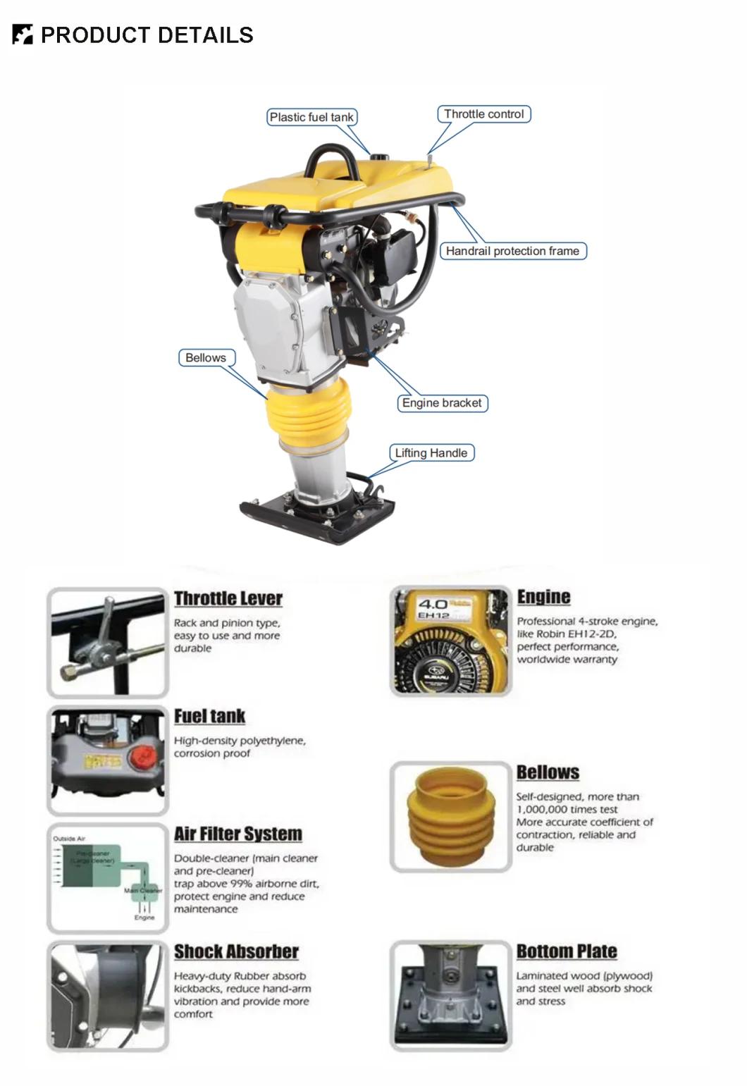 2022 New Hot Gasoline Tamping Rammer Price 5.5HP Vibratory Rammer Compactor