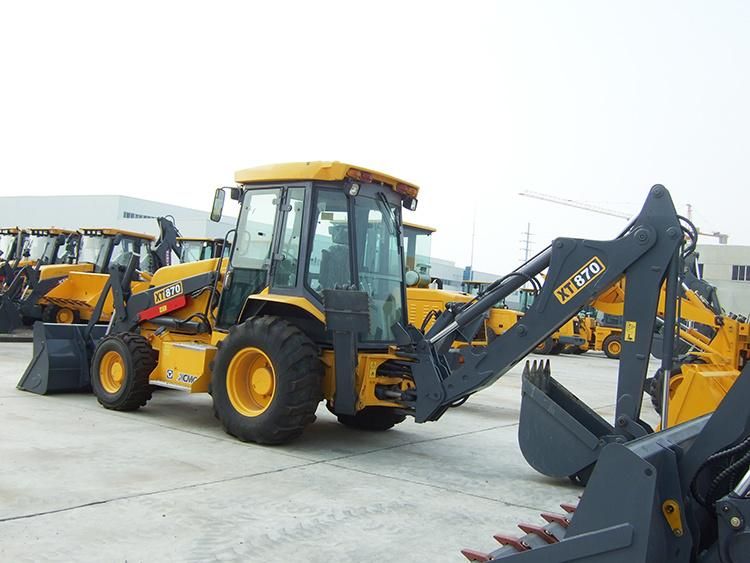 Chinese XCMG 1m3 Xt870 2.5ton Compact Tractor Backhoe Loader Made in China for Sale